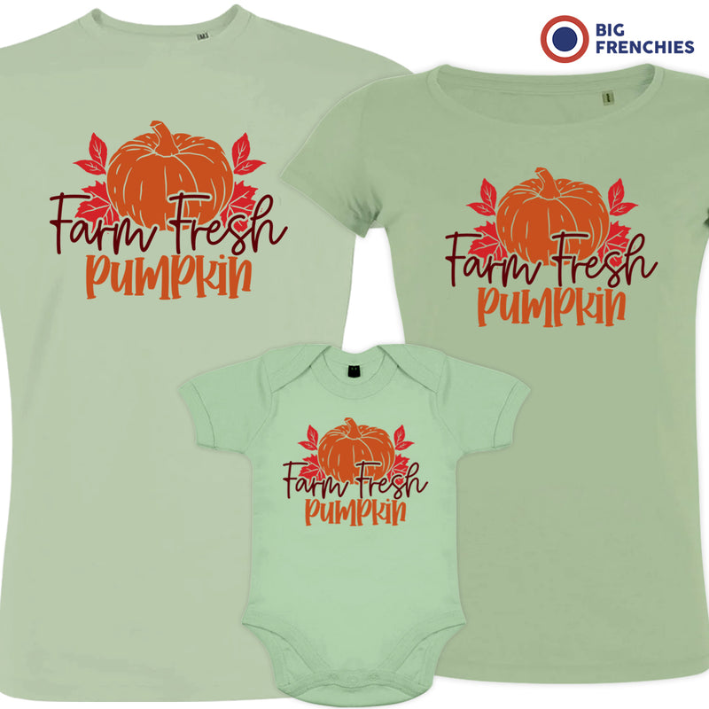 Farm Fresh Pumpkin Matching Organic Cotton Family Set (Set of 3)