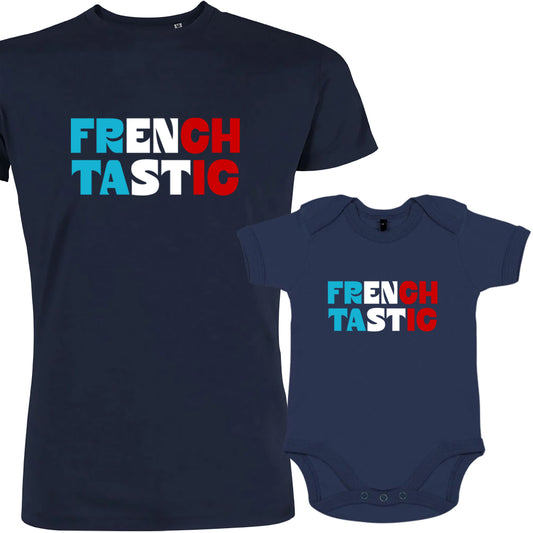Frenchtastic Dad and Child Organic Cotton family Set (Set of 2)