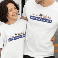 French Bulldogs Dad and Child Organic Cotton T-Shirts family Set (Set of 2)