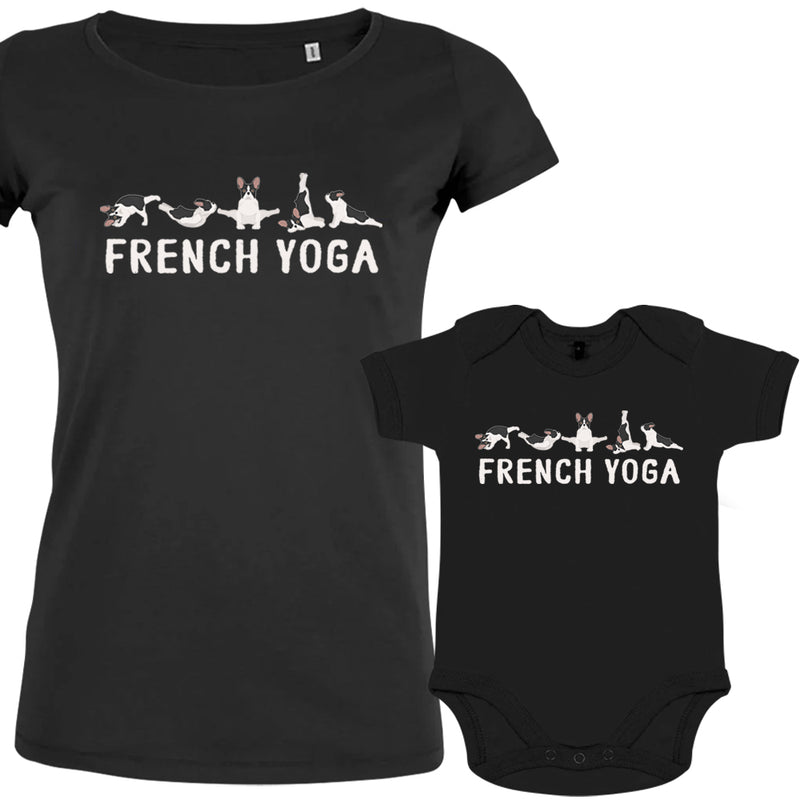 French Yoga Mom and Child Organic Cotton family Set (Set of 2)