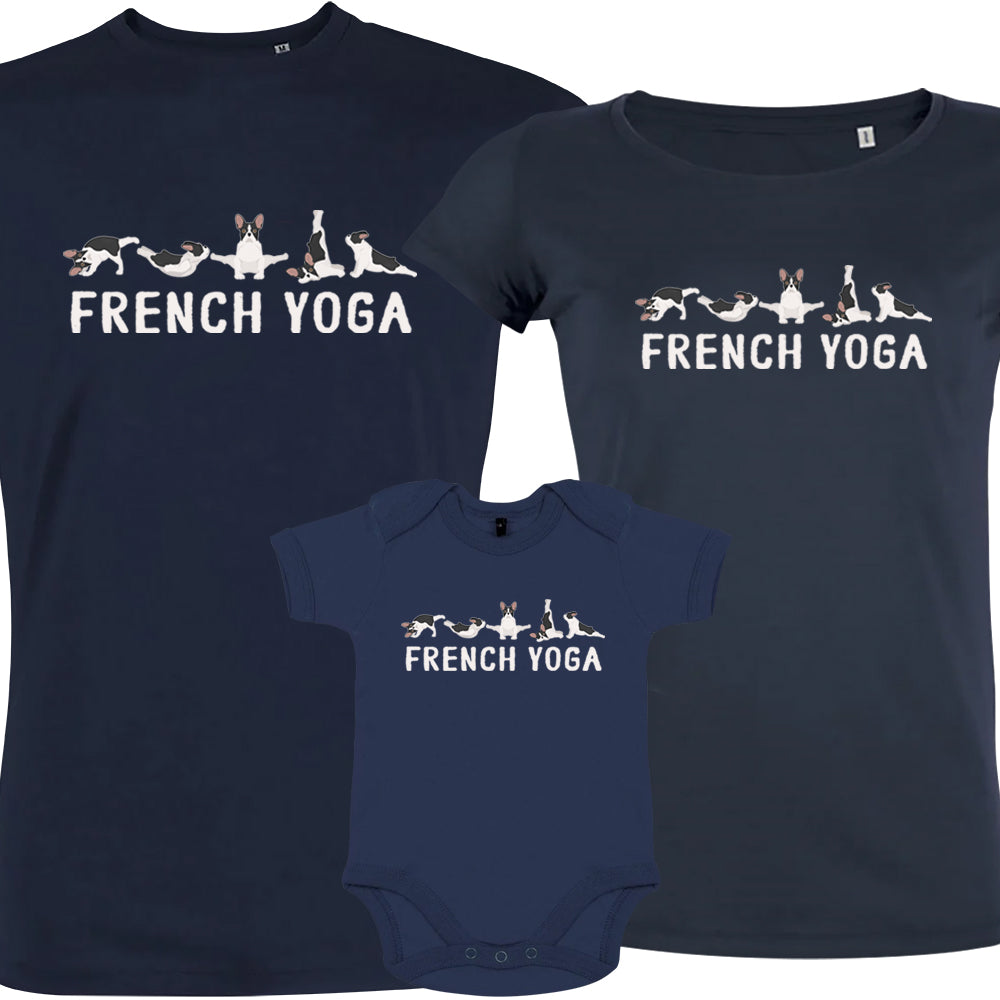 French Yoga Matching Organic Cotton Family Set (Set of 3)