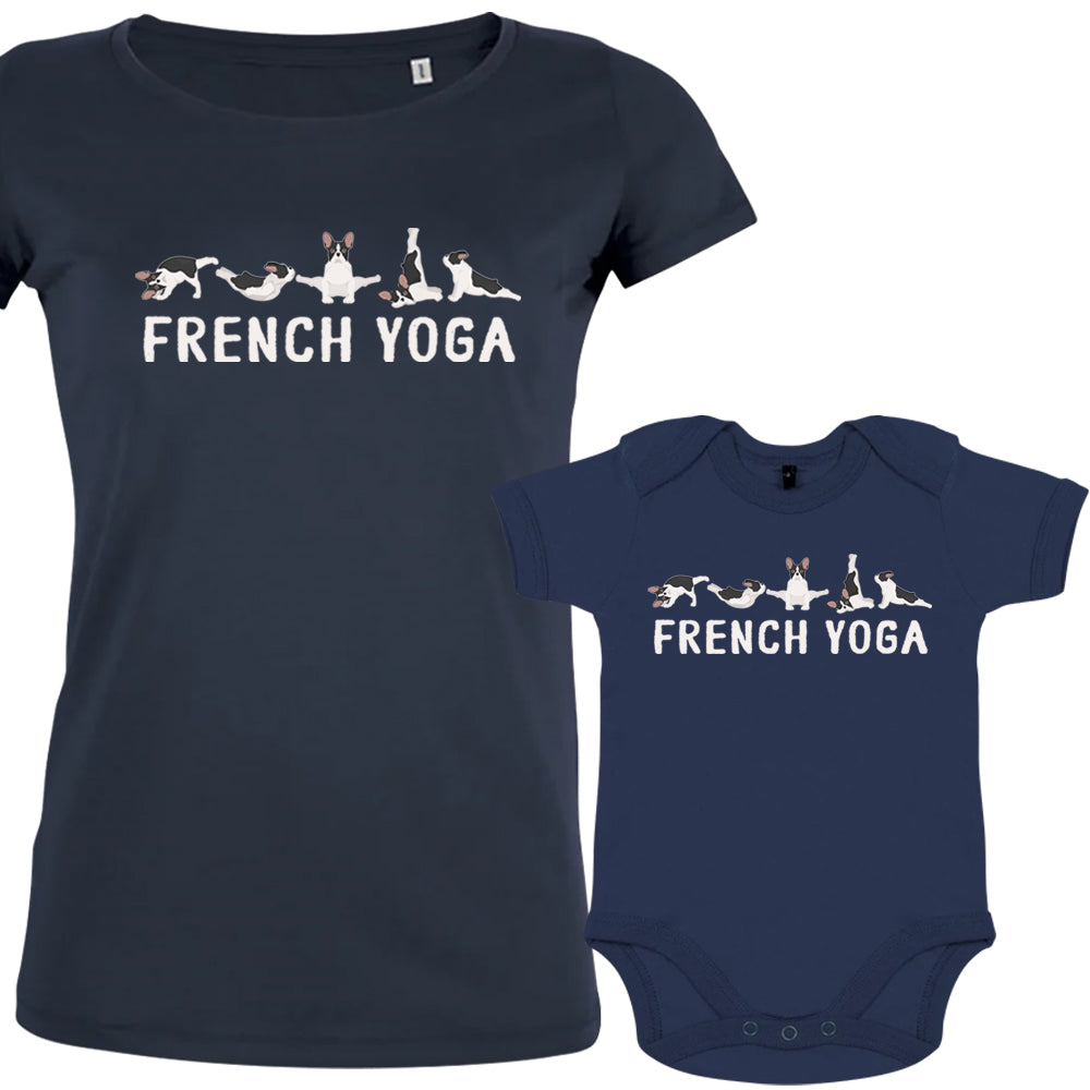 French Yoga Mom and Child Organic Cotton family Set (Set of 2)