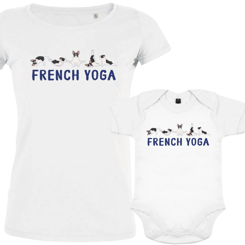 French Yoga Mom and Child Organic Cotton family Set (Set of 2)