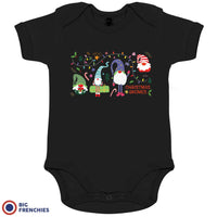 Christmas Gnomes Organic Cotton Baby Onesie