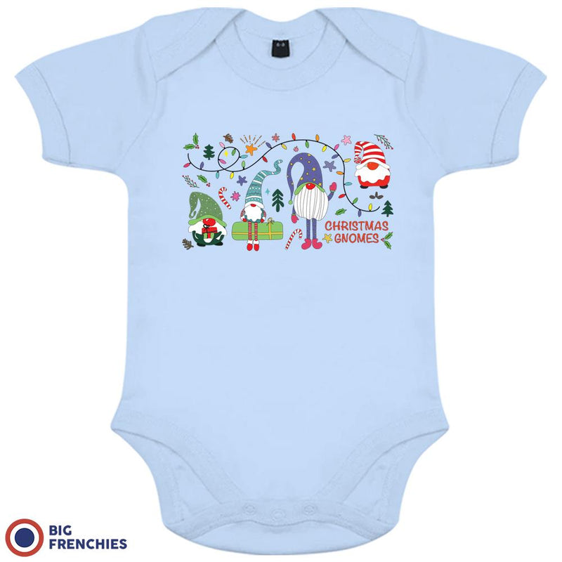 Christmas Gnomes Organic Cotton Baby Onesie