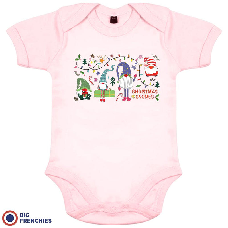 Christmas Gnomes Organic Cotton Baby Onesie