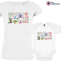 Gnomes Christmas Mom and Child Organic Cotton family Set (Set of 2)