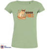 Good Vibes Cat Women's Organic Cotton Tee