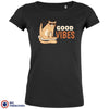 Good Vibes Cat Women's Organic Cotton Tee