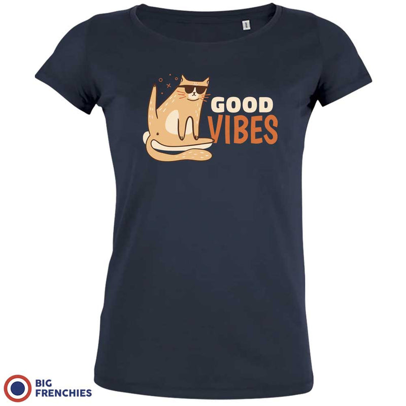 Good Vibes Cat Women's Organic Cotton Tee