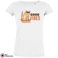 Good Vibes Cat Women's Organic Cotton Tee