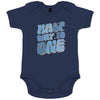 Half Way to One Half Birthday Organic Baby Boy Onesie