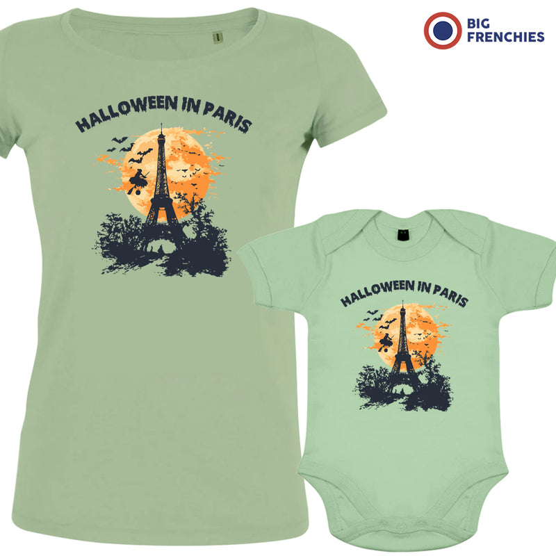 Halloween In Paris Mom and Baby Organic Cotton family Set (Set of 2)