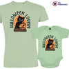 Halloween Lovers With a Cat Dad and Child Organic Cotton family Set (Set of 2)