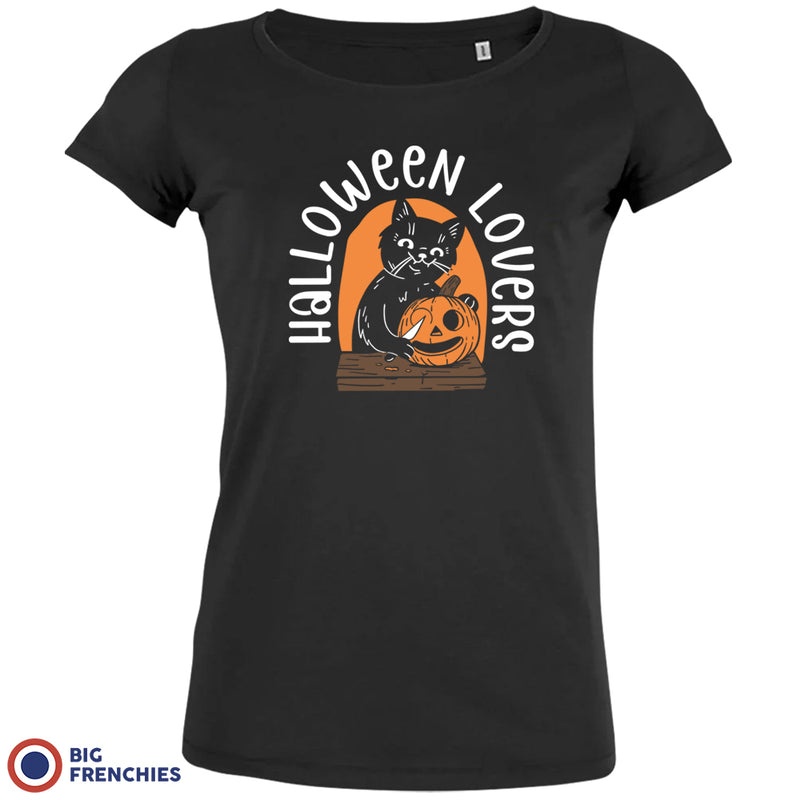 Halloween Lovers With a Cat Women's Organic Cotton Tee