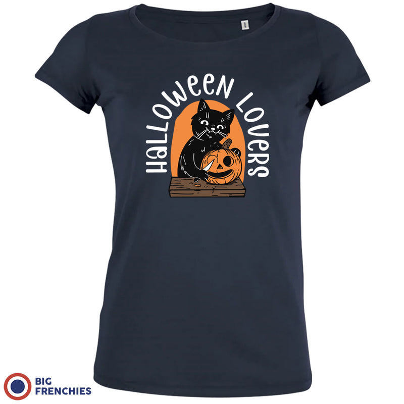 Halloween Lovers With a Cat Women's Organic Cotton Tee