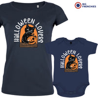 Halloween Lovers With a Cat Mom and Child Organic Cotton family Set (Set of 2)