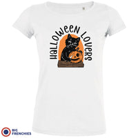 Halloween Lovers With a Cat Women's Organic Cotton Tee