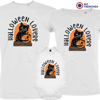 Halloween Lovers With a Cat Matching Organic Cotton Family Set (Set of 3)