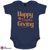 Happy Thanksgiving With a Leaf Organic Cotton Baby Onesie