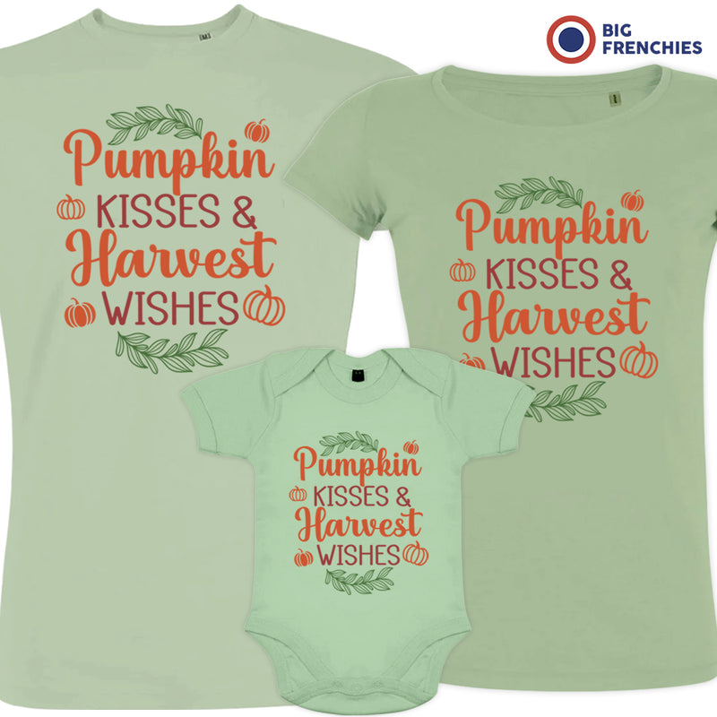 Pumpkin Kisses & Harvest Wishes Matching Organic Cotton Family Set (Set of 3)