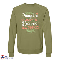 Pumpkin Kisses & Harvest Wishes Unisex Organic Cotton Sweatshirt