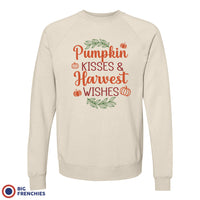 Pumpkin Kisses & Harvest Wishes Unisex Organic Cotton Sweatshirt