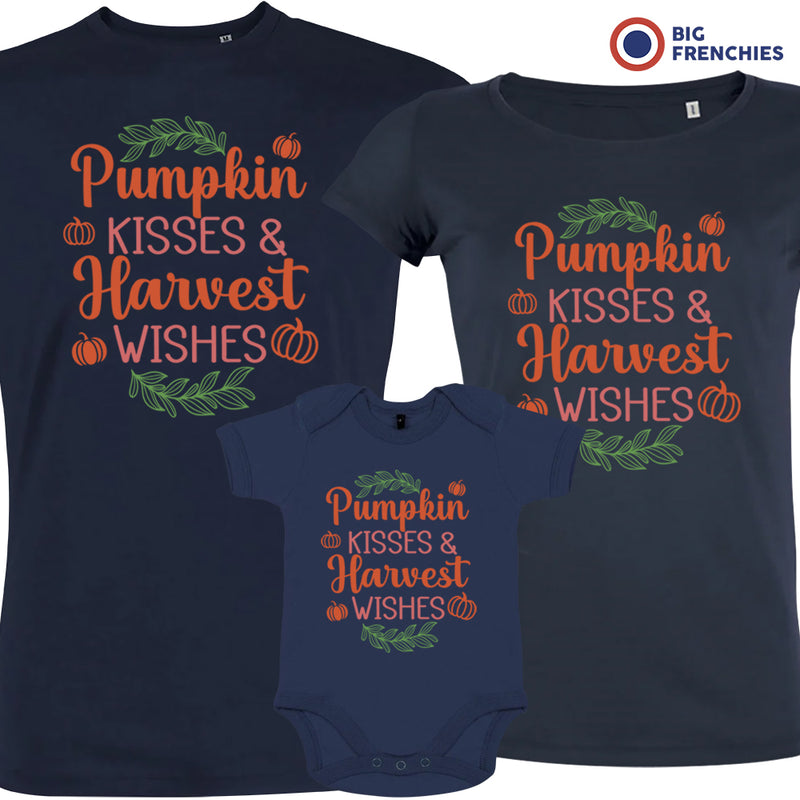 Pumpkin Kisses & Harvest Wishes Matching Organic Cotton Family Set (Set of 3)