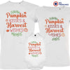 Pumpkin Kisses & Harvest Wishes Matching Organic Cotton Family Set (Set of 3)