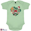 Christmas Heart Organic Cotton Baby Onesie