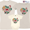 Christmas Heart Matching Family Organic Tees (Set of 3)