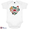 Christmas Heart Organic Cotton Baby Onesie