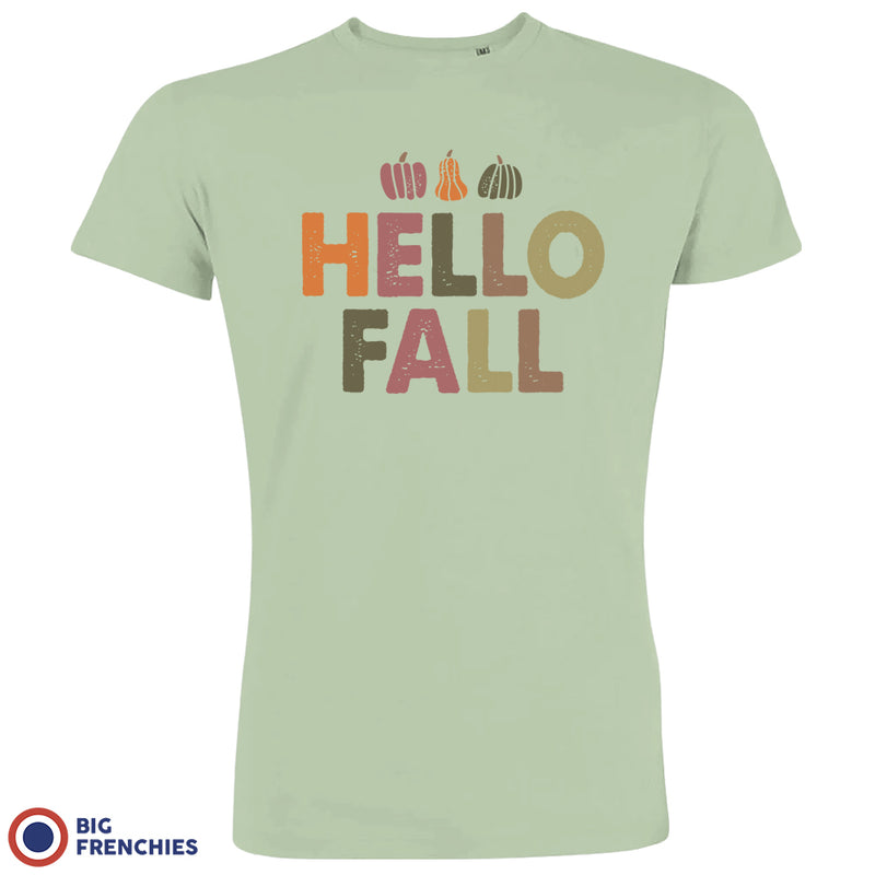 Hello Fall With Pumpkin Men's Organic Cotton Tee