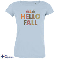 Hello Fall With Pumpkin Women's Organic Cotton Tee