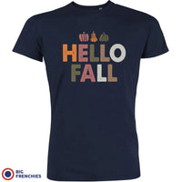 Hello Fall With Pumpkin Men's Organic Cotton Tee