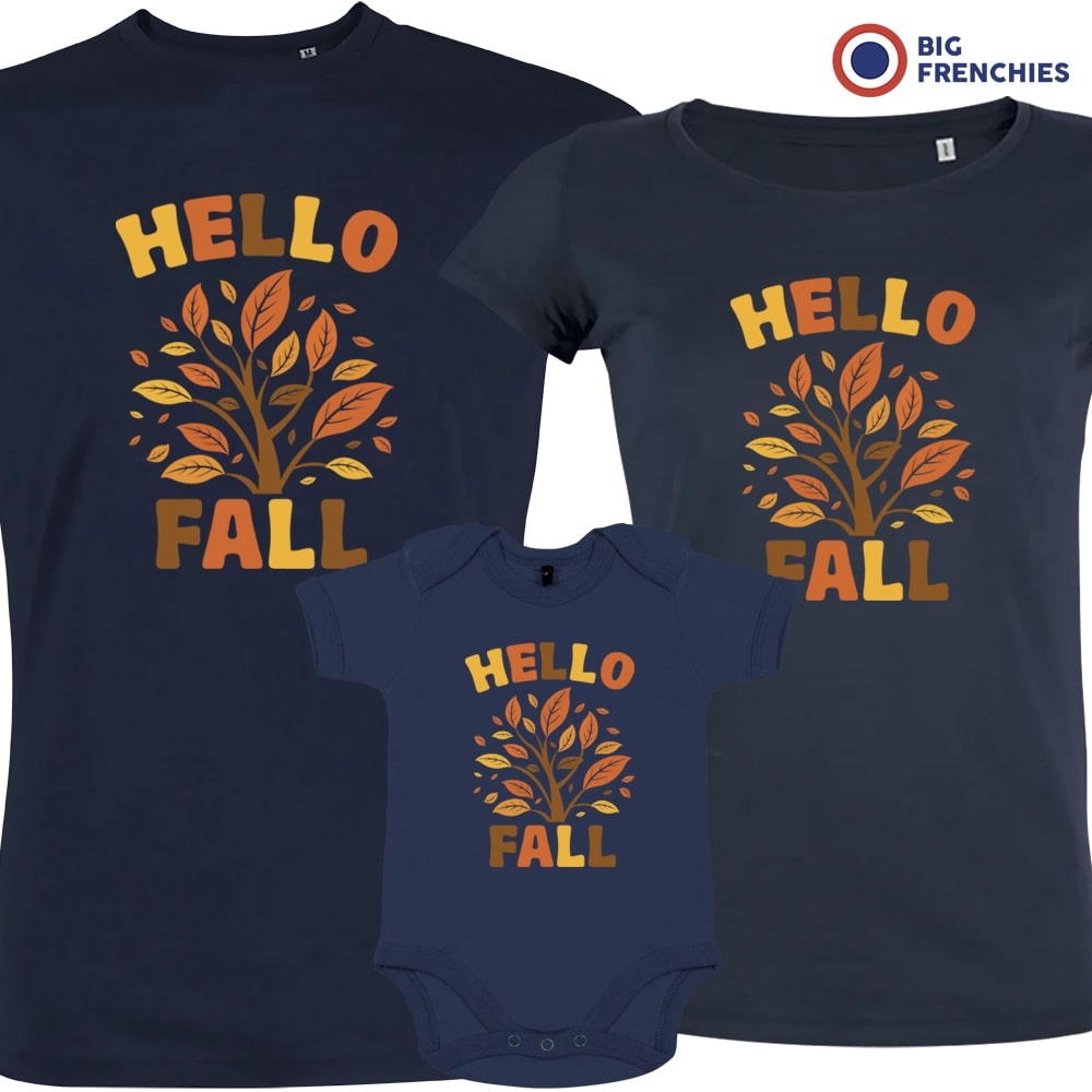 Hello Fall  Matching Organic Cotton Family Set (Set of 3)