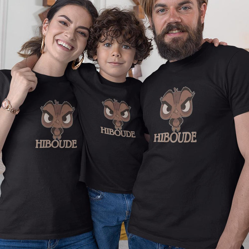 Hiboude Matching Organic Cotton T-Shirts Family Set (Set of 3)