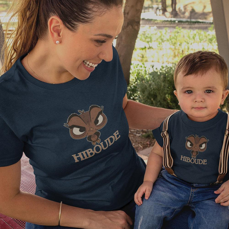 Hiboude Mom and Child Organic Cotton T-Shirts family Set (Set of 2)