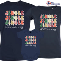 Jingle All The Way Christmas Matching Family Organic Tees (Set of 3)