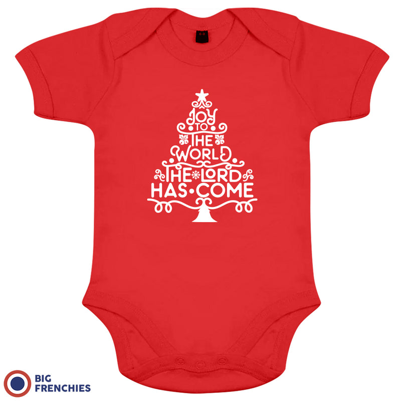 Joy To The World The Lord Has Come Christmas Organic Cotton Baby Onesie