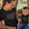 Je T'aime Heart Mom and Child Organic Cotton T-Shirts family Set (Set of 2)