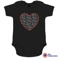 Je T'aime Heart Organic Baby Unisex Onesie