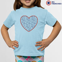 Je T'aime Heart Youth & Toddler Organic Cotton Tee