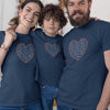 Je T'aime Heart Matching Organic Cotton T-Shirts Family Set (Set of 3)