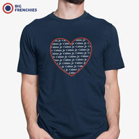 Je T'aime Heart Men's Organic Cotton Tee