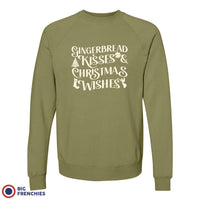 Gingerbread Kisses & Christmas Wishes Unisex Organic Cotton Sweatshirt