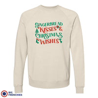 Gingerbread Kisses & Christmas Wishes Unisex Organic Cotton Sweatshirt