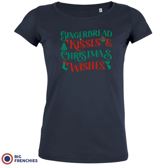 Gingerbread Kisses & Christmas Wishes Women's Organic Cotton Tee