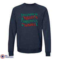 Gingerbread Kisses & Christmas Wishes Unisex Organic Cotton Sweatshirt