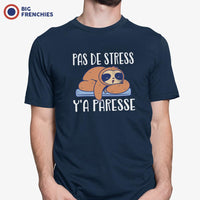 Pas De Stress Y'a Paresse Men's Organic Cotton Tee